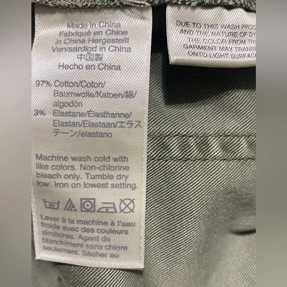 J.Crew The New Straight-Leg Cargo Pant Olive Green High Rise Twill Size 27